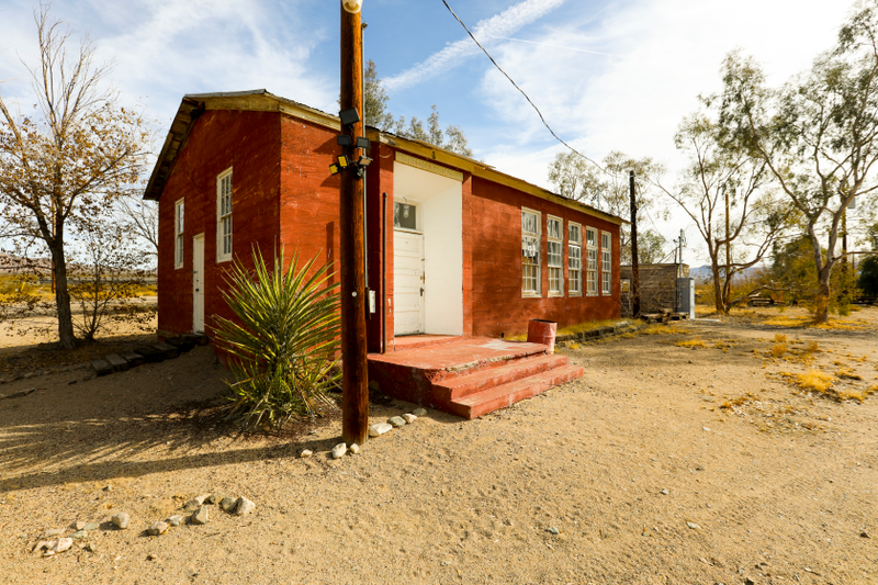The town’s old schoolhouse.